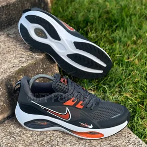 Grey Orange Nike Air Max Zoom Runners Sneakers
