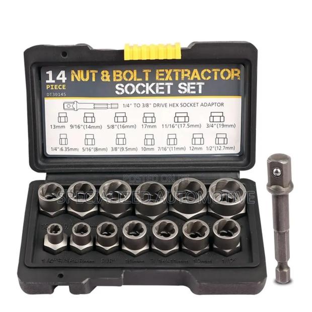Damaged Bolt Nut Extractor Remover Set