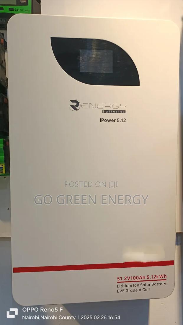 5.12kwh Renergy Lithium Battery - main view