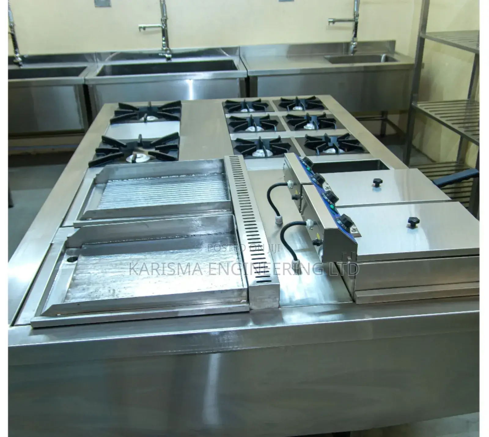 Combined 8burner+Two Griddle