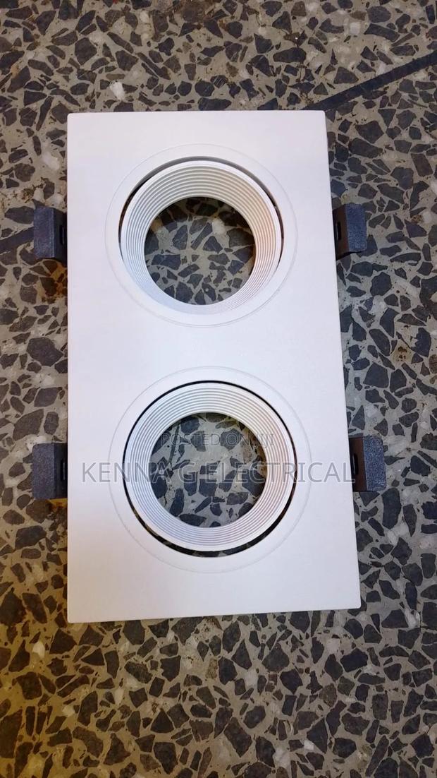 Square Adjust Recessed Twin Gu10 Fitting Downlight Housing