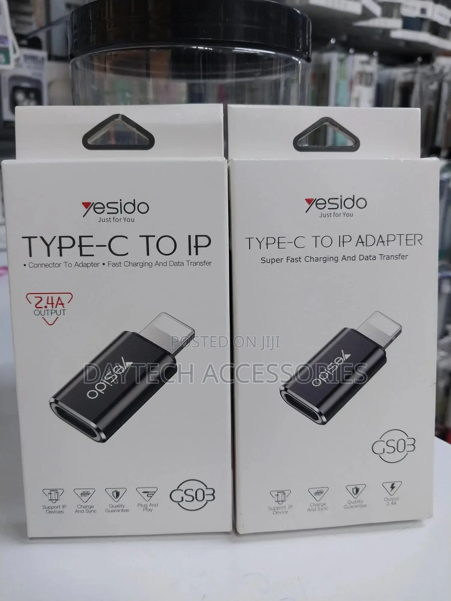 Yesido Gs03 Lightning to Type-C Otg Adapter Data Transfer