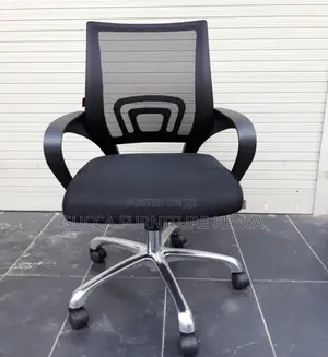 Office Chairs: Mesh Simple School Secretary Chair in Black