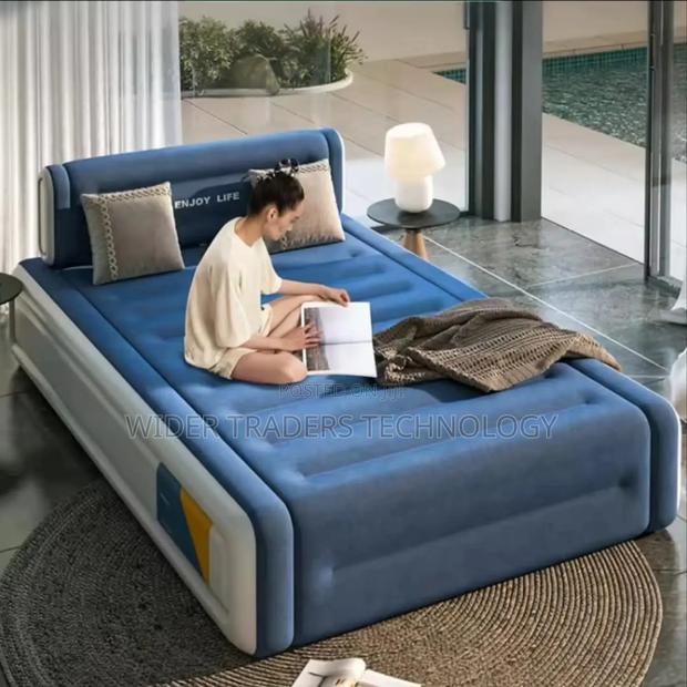 Big Size 203*152*46 Cm 5*6 Inflatable Air Bed With Head Rest - thumbnail 2