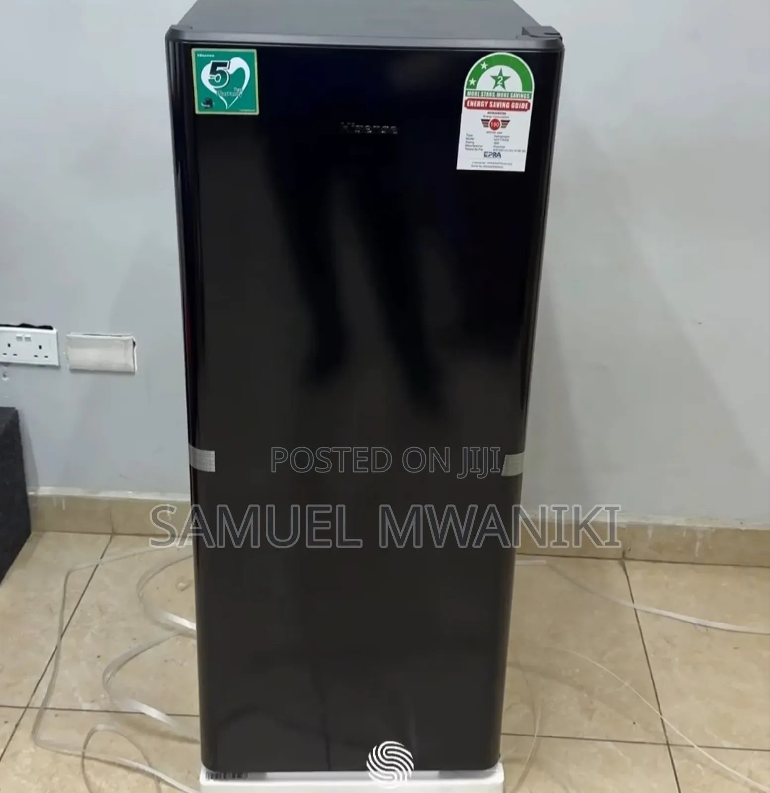 Hisense Single Door Fridge 176l (Black) Ref176dr
