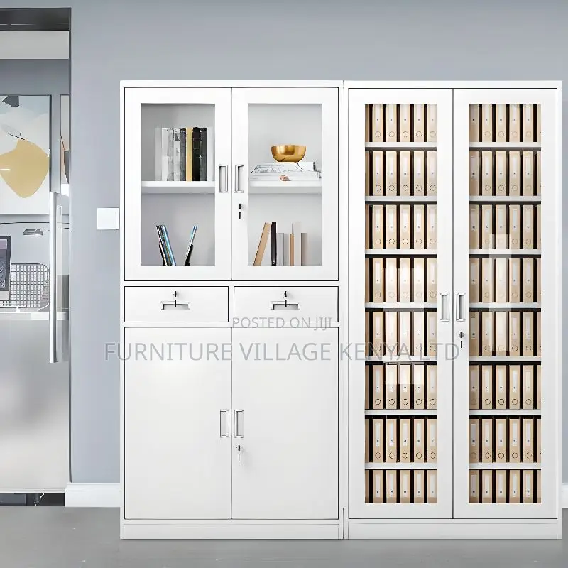 Safe Cabinets; Half-Glass Metallic Office 2-Door Cabinet