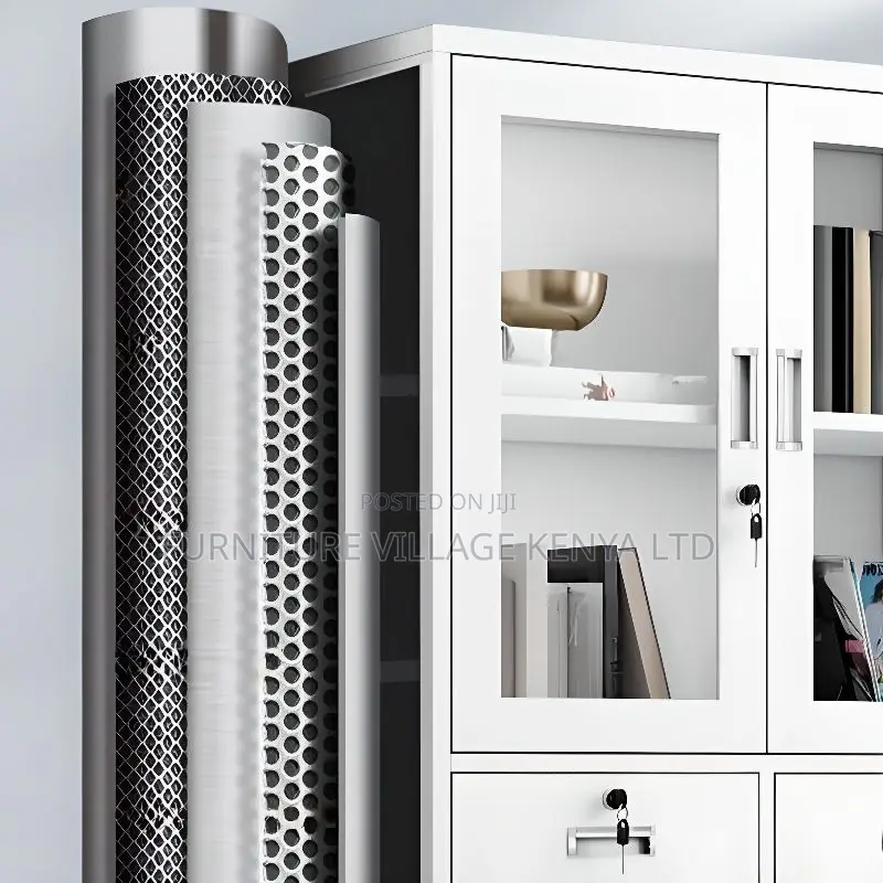 Safe Cabinets; Half-Glass Metallic Office 2-Door Cabinet