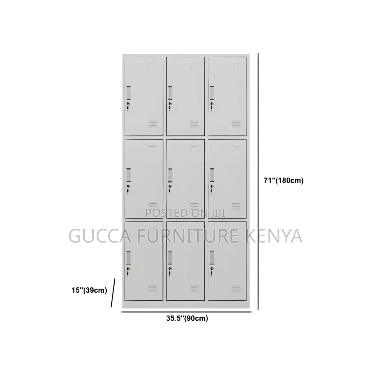 Cabinets:Hinged Door Metal 9-Locker Steel Home Officecabinet