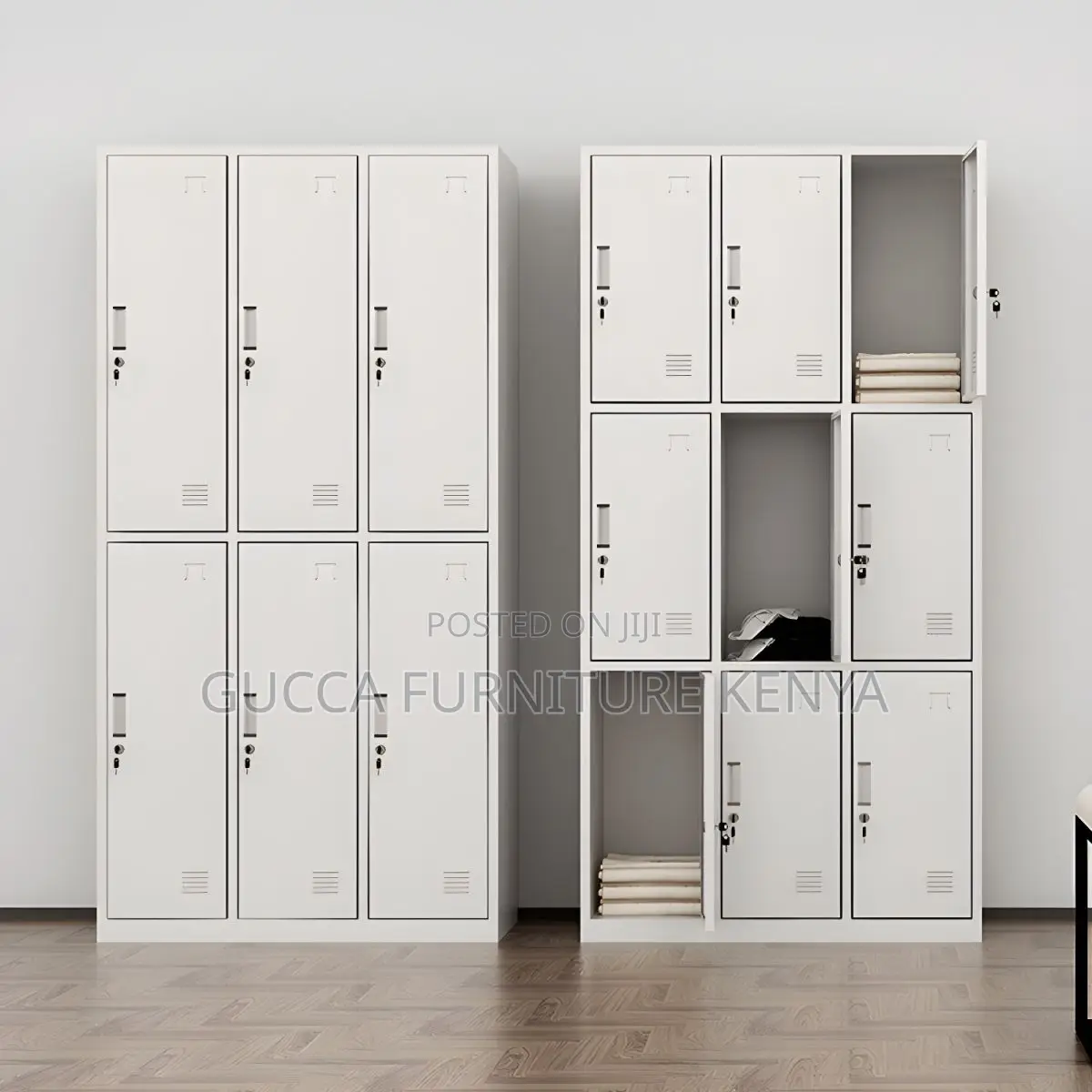 Cabinets:Hinged Door Metal 9-Locker Steel Home Officecabinet