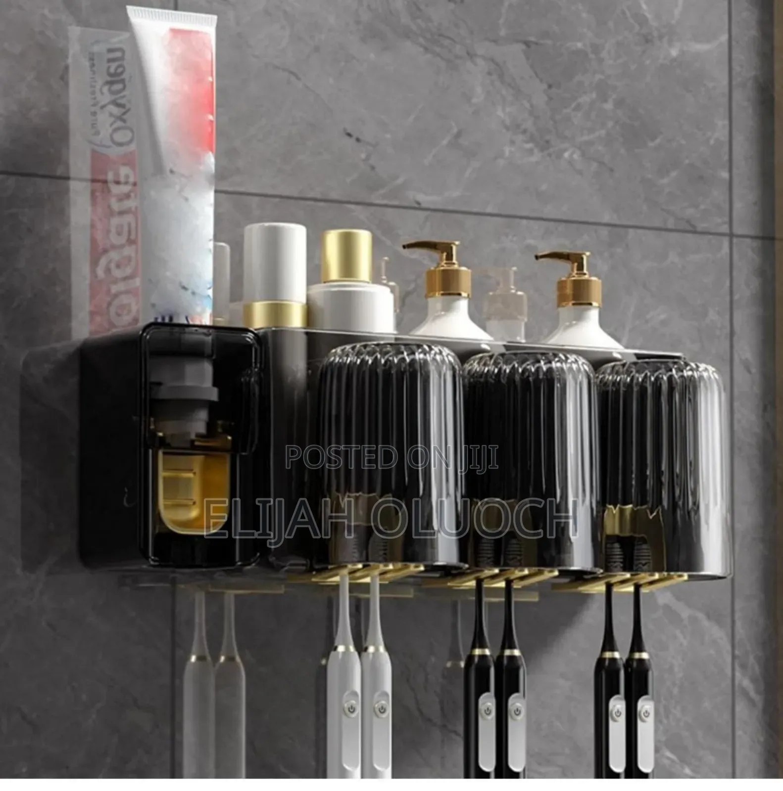 Acrylic Toothbrush Holder, Toothpaste Dispenser,