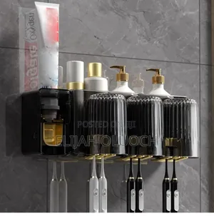 Acrylic Toothbrush Holder, Toothpaste Dispenser,