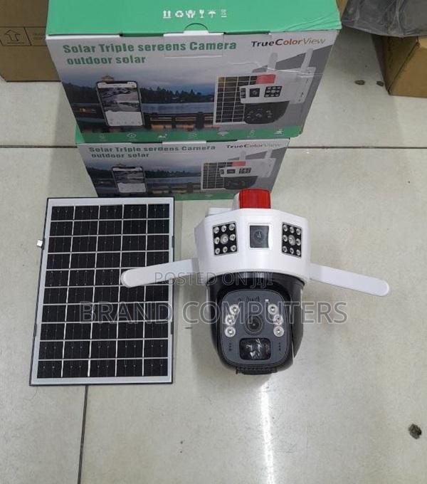 Dual Lens V380 4g Simcard Solar Camera With Siren Full Color