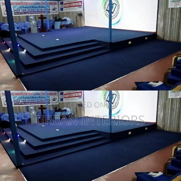 Church Altar Carpets. Navy Blue Carpets for Big Altars