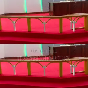 Red Church Carpets. Fenced Altar Installation