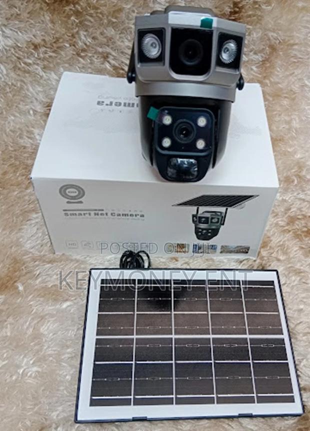Solar Powered Triple Lens V380 Wifi Rotating PTZ Camera
