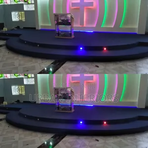 Altar Carpets. Blue Semicircular Altar Carpet