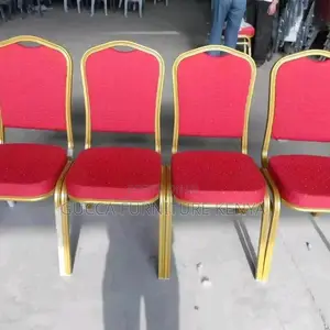 Office Chairs:Banquet Red Office Conference Seat Steel Frame