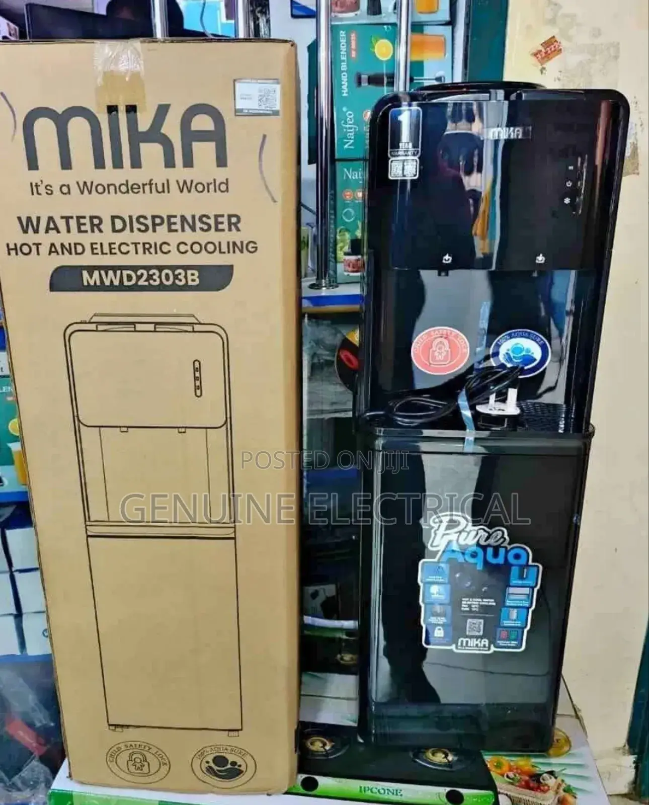 Black Mika Hot and Cold Water Dispenser Mwd2301bl