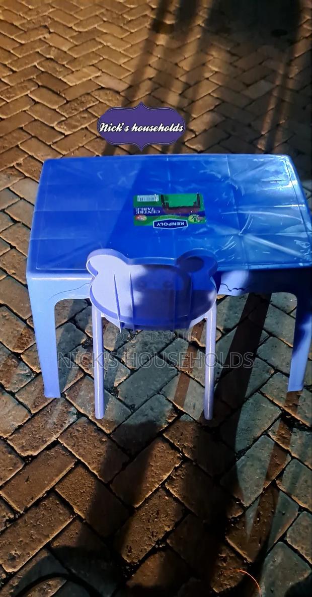Kids Plastic Table With a Plastic Chair - main view