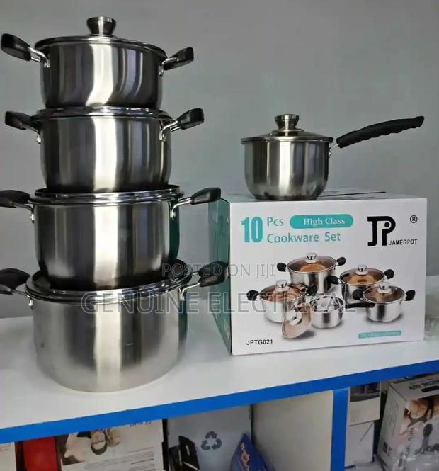 Jp 10pcs Stainless Sufuria Set