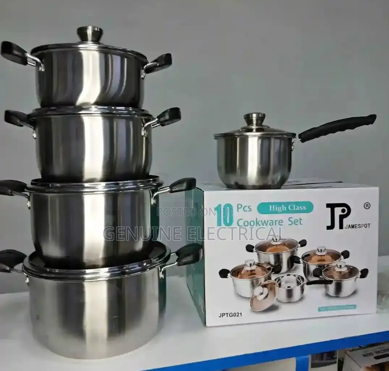Cookware Sufuria Set 10pcs Jamespot (Stainless Steel)