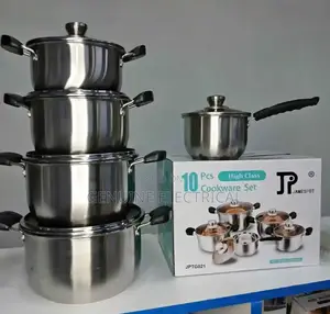 Cookware Sufuria Set 10pcs Jamespot (Stainless Steel)