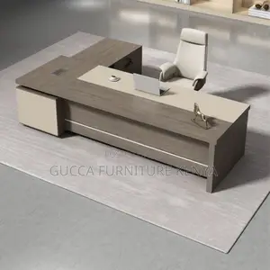 Office Desk:180cm Strong L-Shape Executive Desk Wooden