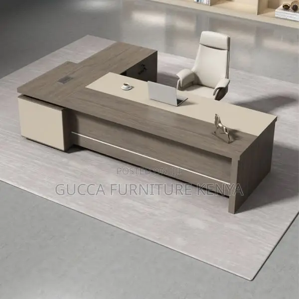 Office Desk:180cm Strong L-Shape Executive Desk Wooden