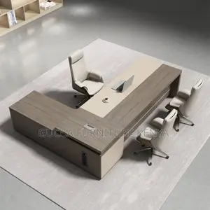 Office Desk:180cm Strong L-Shape Executive Desk Wooden