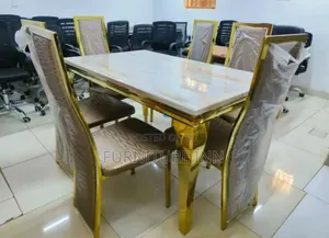 Brand New Pure Marble Top 6 Seater Dinning Table