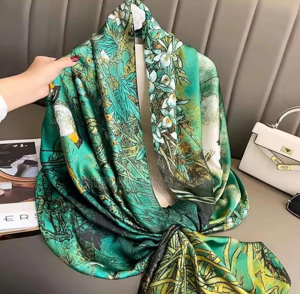 Pretty Green Silk Scarf - main view