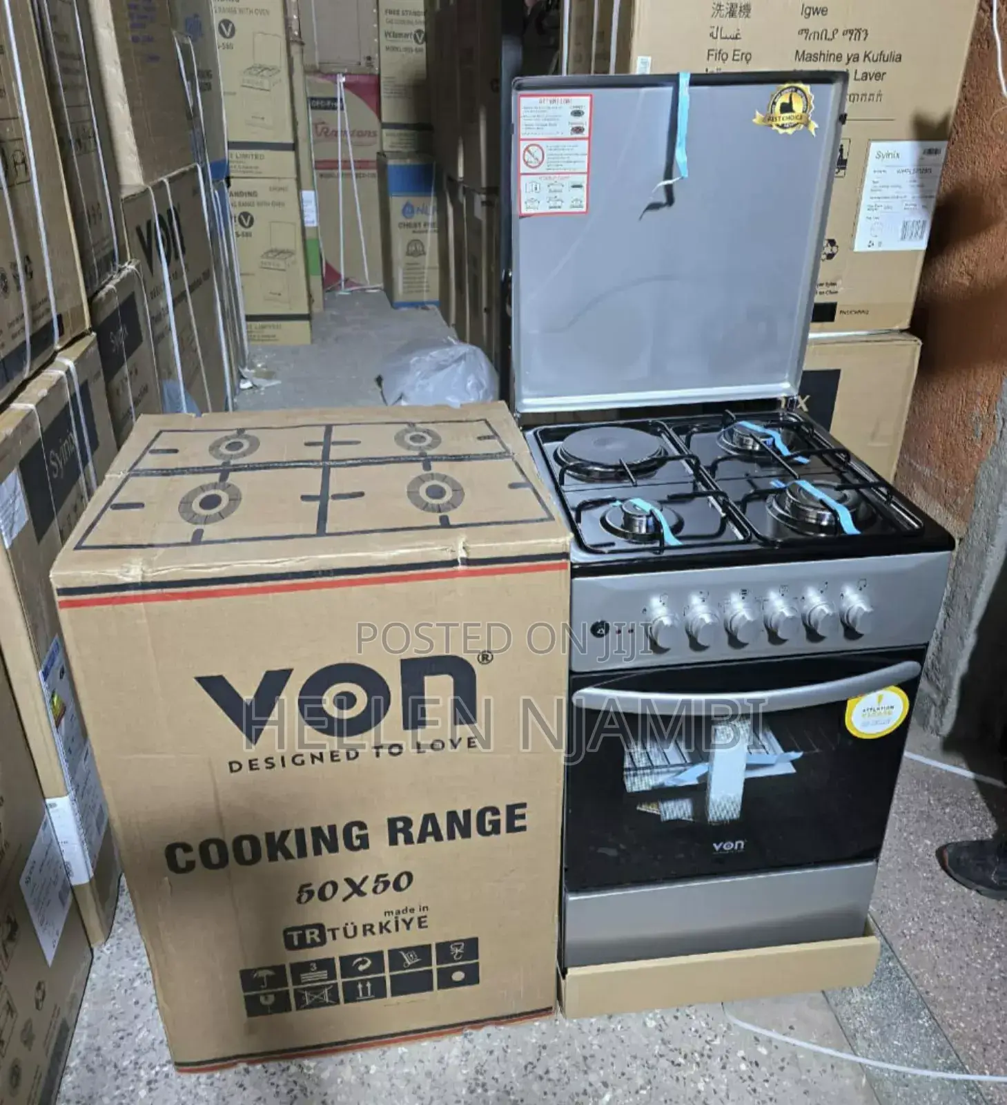 50×50 Von 3+1 Standing Cooker