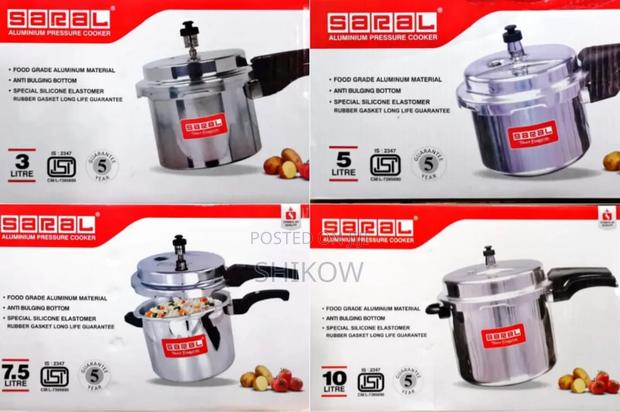 Saral Heavy Duty Aluminium Pressure Cooker 7.5 Liters - main view