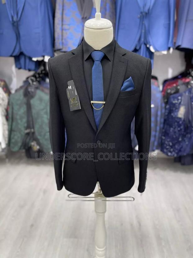 Black High Executive Men's Blazers - thumbnail 2