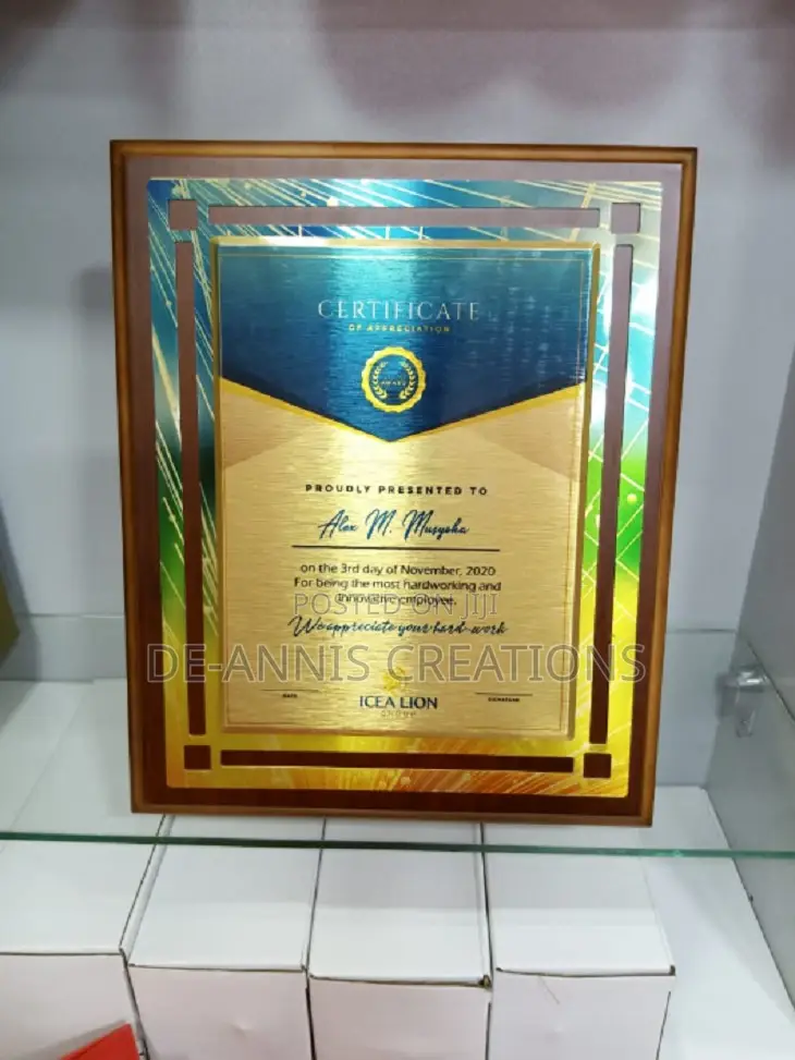 Wooden Plaque Award