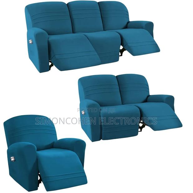 Velvet Recliner Sofa Covers 1 Seater - thumbnail 2