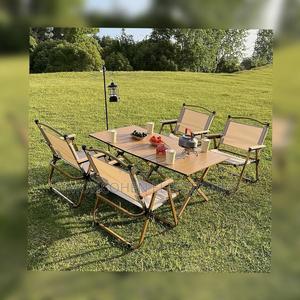 Foldable Camping Picnic Table With 4 Chairs and Storage Box - thumbnail 2