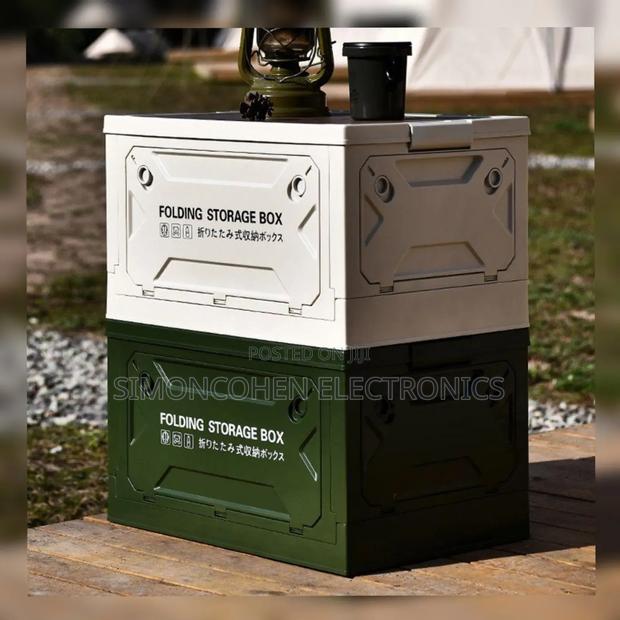 Foldable Camping Picnic Table With 4 Chairs and Storage Box - thumbnail 3