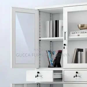 Office Chairs:2-Door Iron Office Storage Unit With Drawers