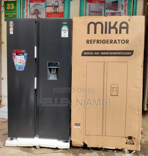 *Mika Fridge 595litres Side by Side No Frost With Dispenser - main view