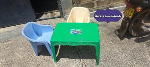 Kids Plastic Table and 2 Chairs - thumbnail 2