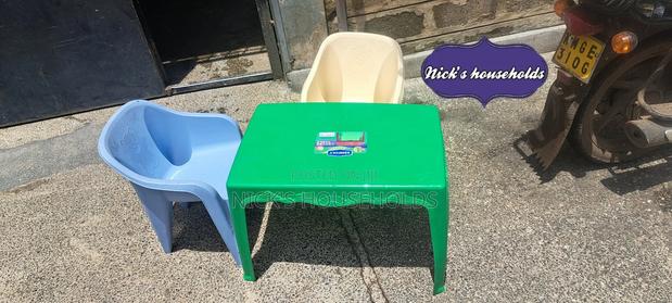 Kids Plastic Table and 2 Chairs - main view