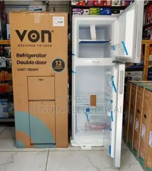 New Von 182litres Double Door Fridge