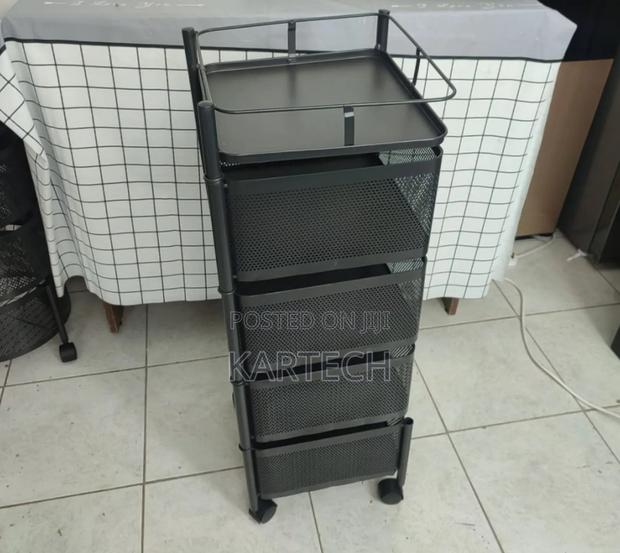 4 Tier Squared Design Rotating Fruit Vegetable Rack - main view