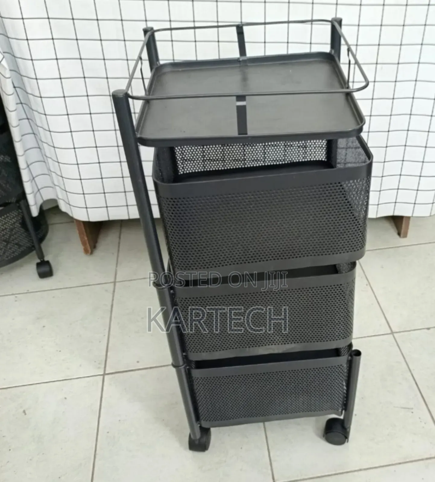 3 Tier Square Design Rotating Fruit Vegetable Rack