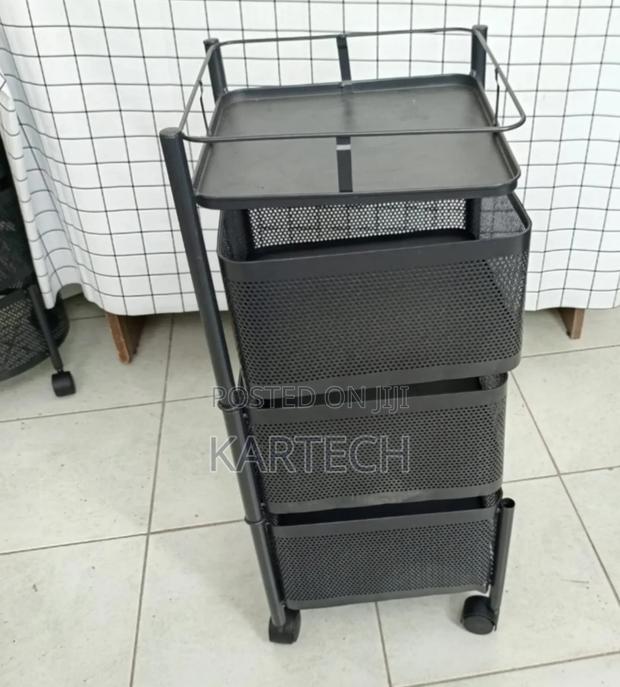 3 Tier Square Design Rotating Fruit Vegetable Rack