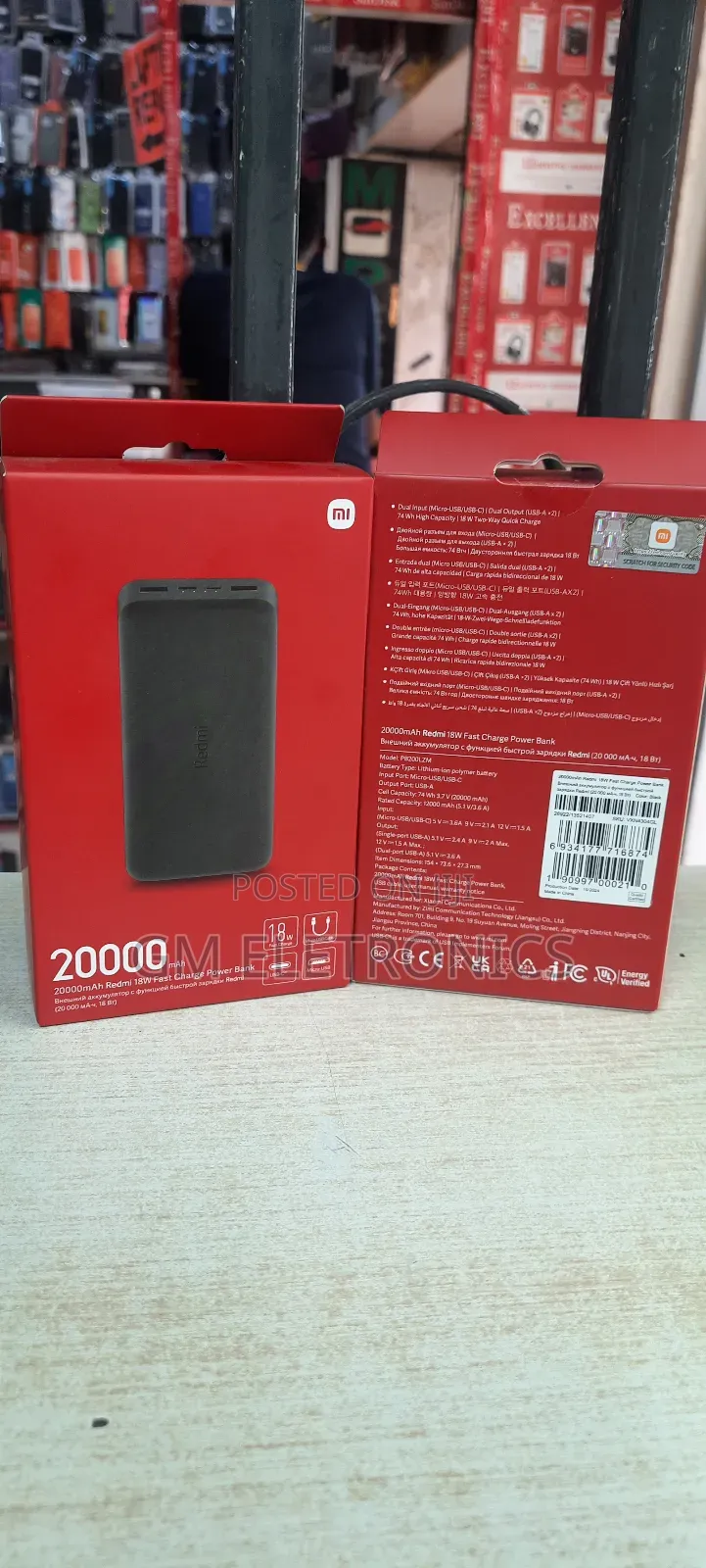 20000mah Redmi Powerbank 18w-Black.