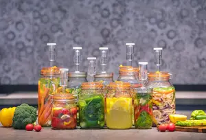 Fermentation Jar, 2 Liter Fermentation Kit With Airlock