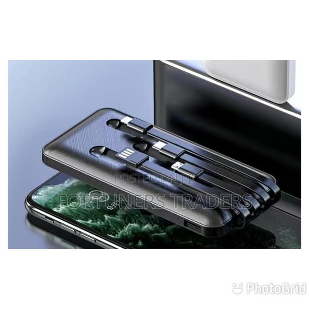 Power Bank With 4 Cables Inbuilt . Black Only 
10000mah - main view
