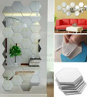 Sleek Hexagonal Acrylic Mirror